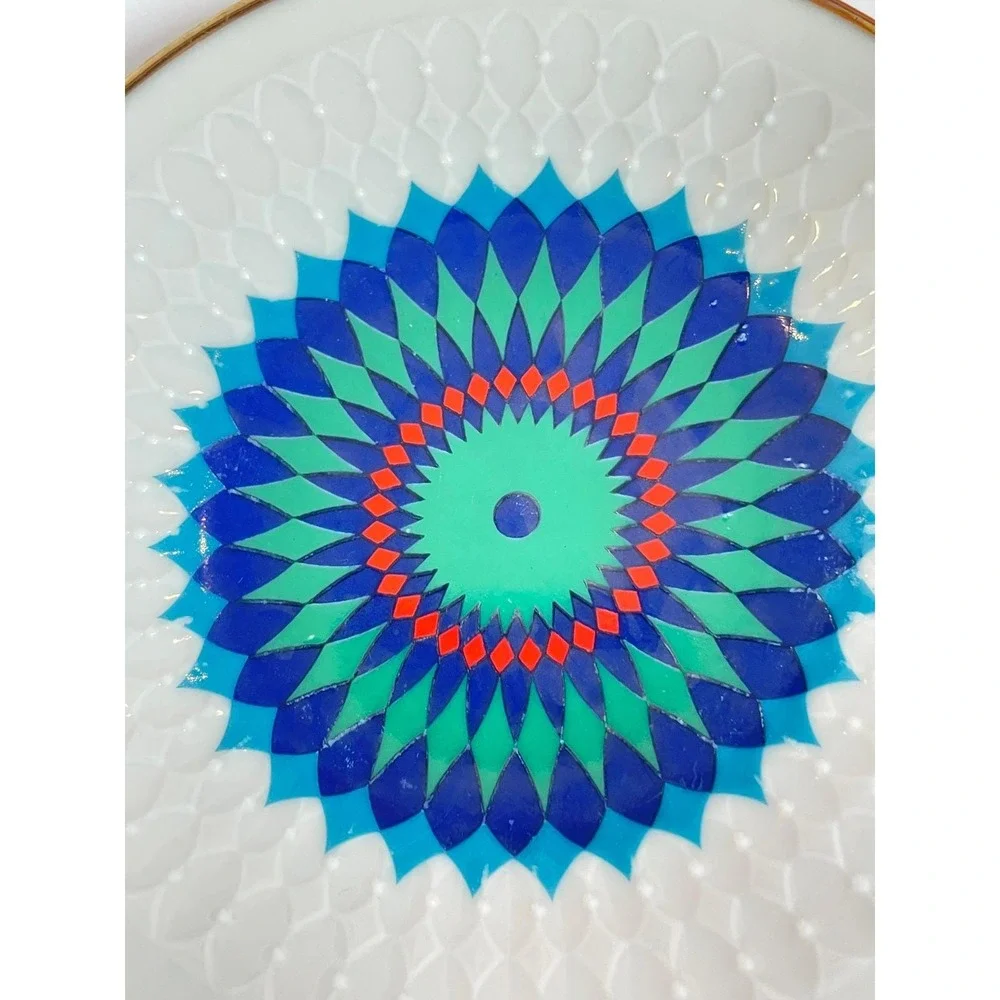 Winterling Marktleuthen Bavaria Porcelain‎ Plates Set of 3 Mandala Sunburst Gold